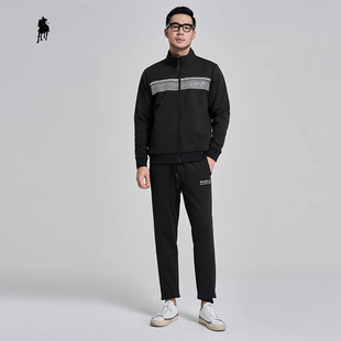 PAOLO GARAGE运动休闲套装男2024秋季新款立领开衫外套长裤两件套