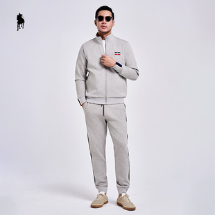 PAOLO GARAGE拉链外套长裤两件套男2025秋冬新款运动休闲男士套装