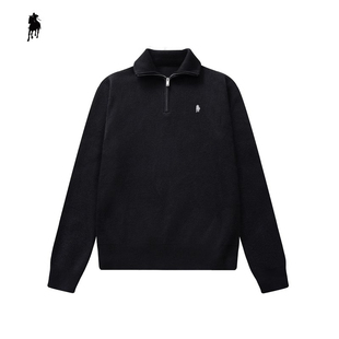 PAOLO GARAGE针织衫男半拉链商务休闲翻领长袖打底衫商务休闲上衣