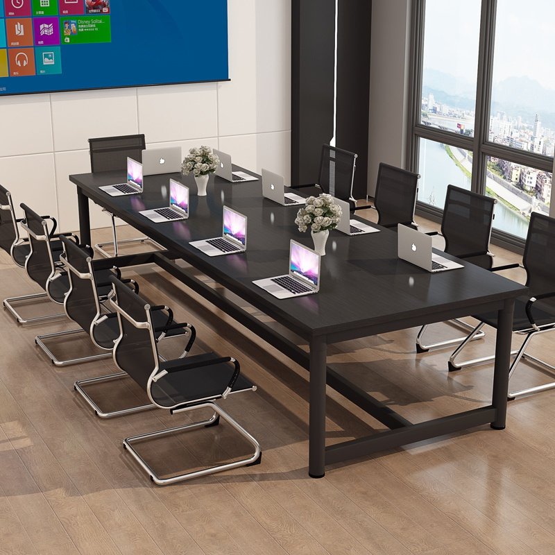 会议桌长方形老板桌简易工作台简约现代职员办z公桌长桌阅览室桌
