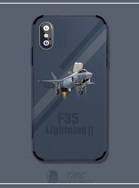 个性美军战斗机F35手机壳适用于苹果13promax全包iPhone14plus小米13硅胶华为nova8红米K60/iqoo10/reno9防摔