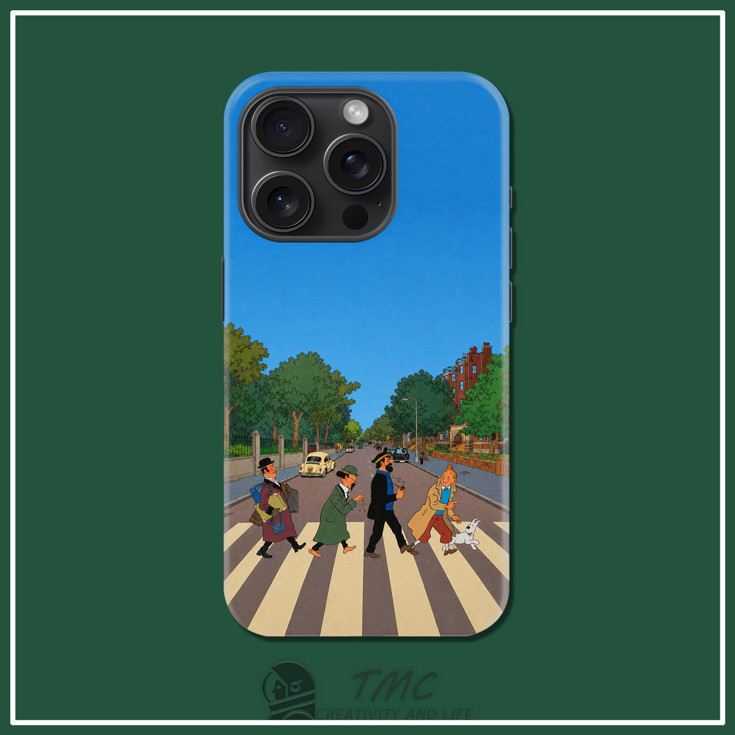 丁丁历险记漫画风手机壳适用于苹果17promax全包iPhone16华为mate60防摔pura80三星s26荣耀300小米17max/k80