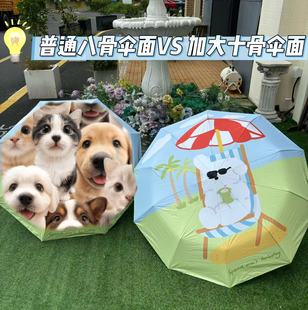 度假小狗 全自动30骨加大加固抗风雨伞女晴雨两用伞男防晒太阳伞
