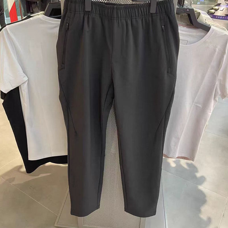 安踏男加绒运动梭织运动长裤