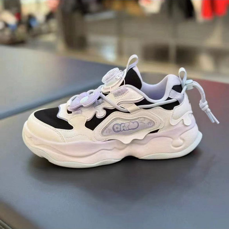 安踏儿童棉花糖2新款女大童网面旋钮时尚百搭运动休闲鞋322618801