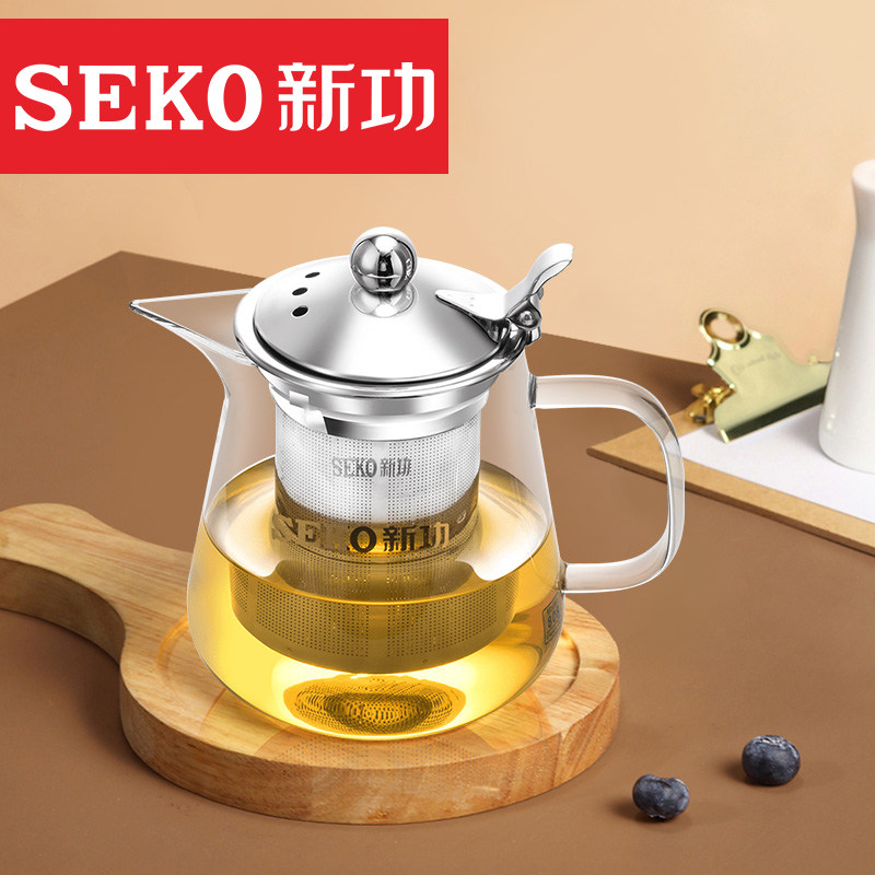 新功808飘逸杯茶水分离泡茶壶隔茶壶耐高温玻璃过滤花茶杯冲茶壶