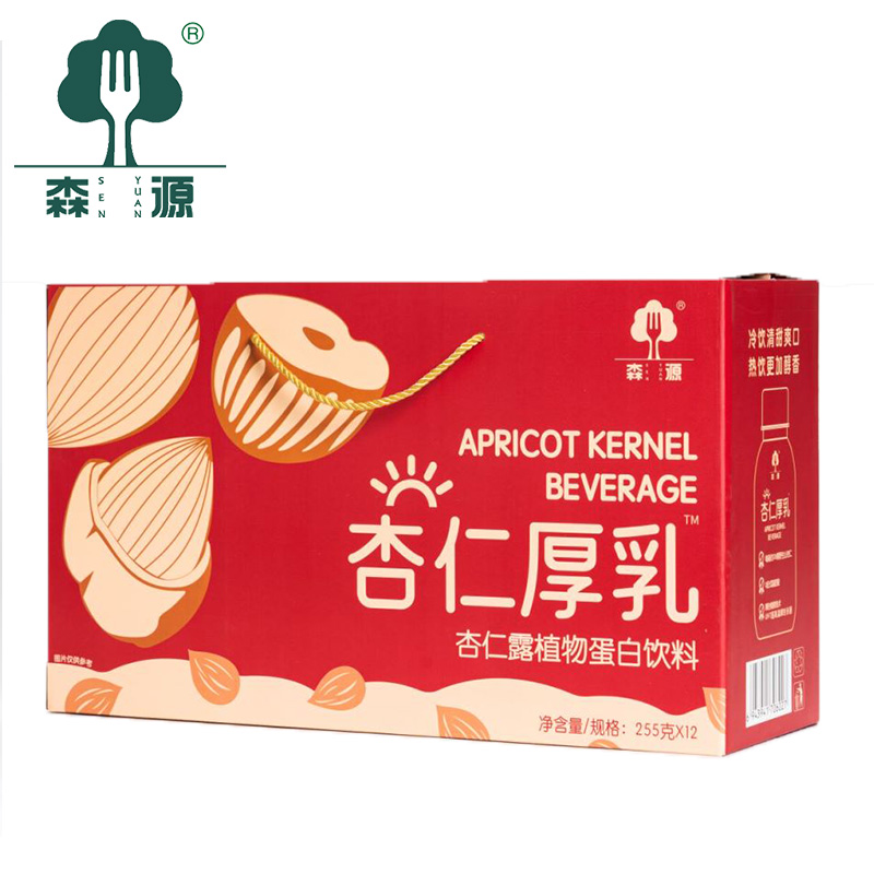 森源杏仁厚乳植物蛋白饮料 承德杏仁露 承德特产露露255g*12瓶