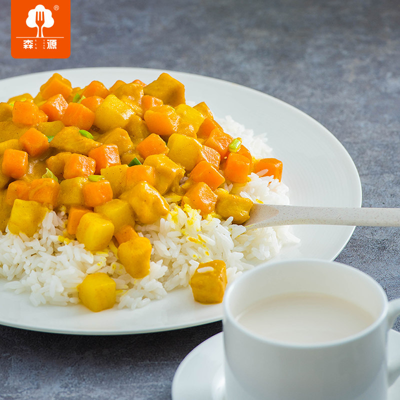 森源咖喱鸡块料理包200g快餐外卖盖浇饭商家用半成品加热速食菜肴