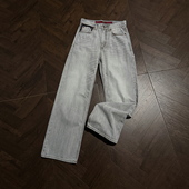 Ntalk 12.5oz彩边赤耳云烟灰马毛皮牌高级雾面感宽松直筒牛仔裤