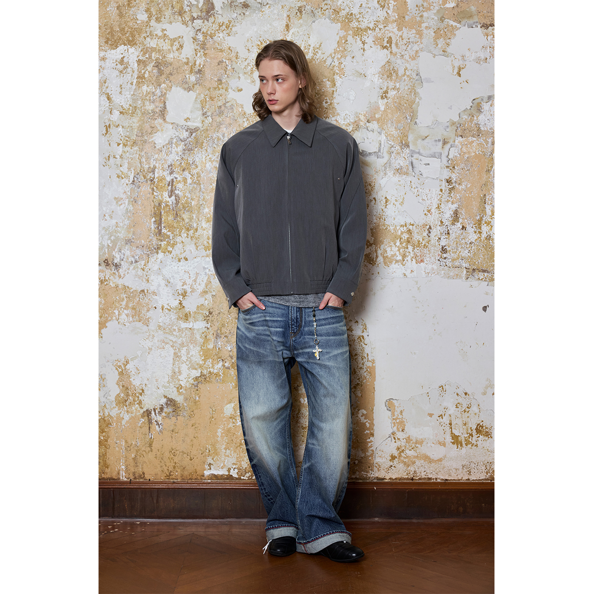 Ntalk 精致简约西服质感舒适垂坠感面料立体拼接剪裁宽松落肩夹克