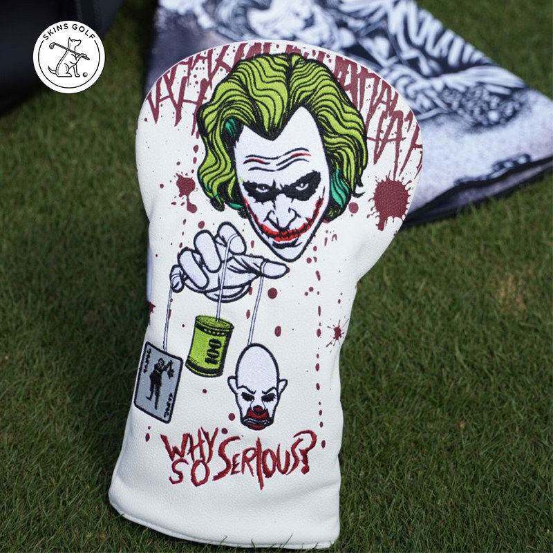 SKINSGOLF高尔夫球杆套小丑系列1号3号半圆L型推杆保护套木杆头套