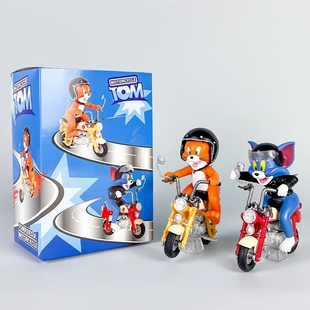 猫和老鼠 汤姆猫杰瑞骑车卡通玩具手办 动漫模型摆件公仔生日礼物