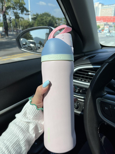 保温杯弹盖304不锈钢户外运动男女吸管大容量水杯 OWALA杯子新款