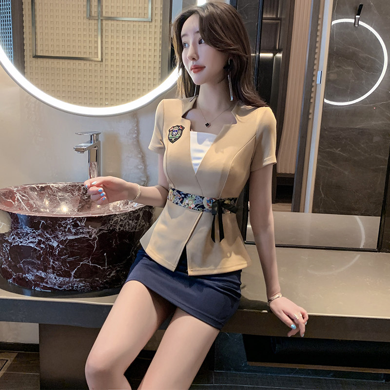 足浴技师工作服女气质显瘦桑拿按摩足疗店工衣酒店会所公主服套装