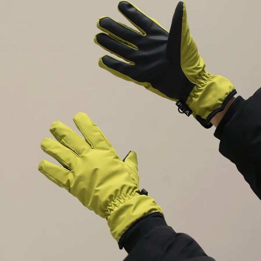 柔软保暖滑雪手套冬天男女款骑车五指加厚加绒防风防寒防泼水触屏