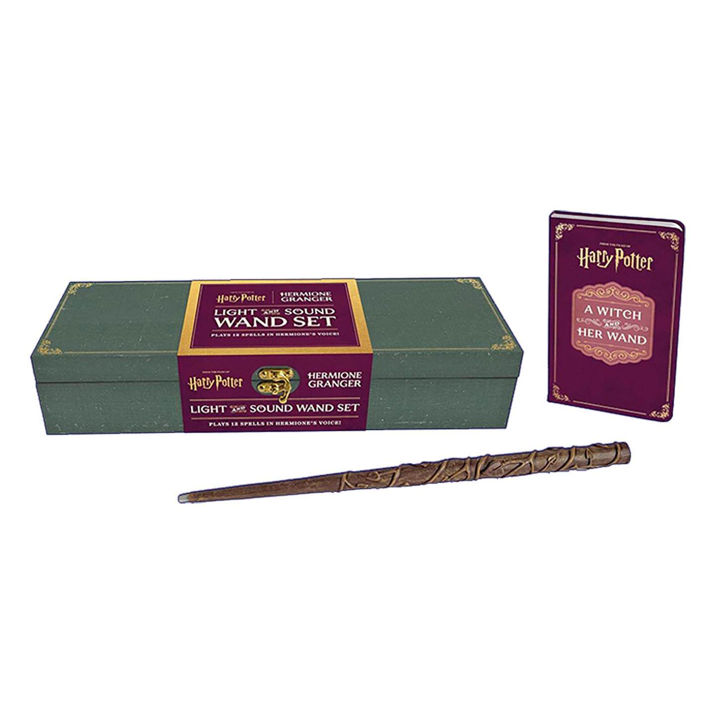 英文原版 Harry Potter Hermione Granger Light and Sound Wand Set 哈利波特有声魔杖套装 用赫敏的声音施展12种咒语 英文版