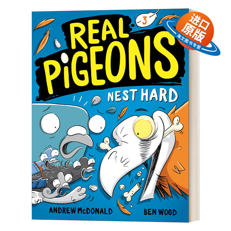 英文原版 Real Pigeons Nest Hard 真正的鸽子系列3 努力地筑巢 儿童侦探推理漫画图画小说 Andrew Mcdonald 精装 进口英语原版书