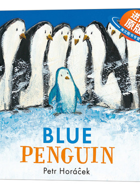 英文原版 Blue Penguin 蓝色企鹅 3-7岁儿童精装绘本 捷克绘本大师Petr Horacek 英文版 进口英语原版书籍