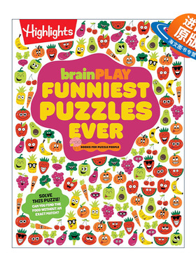 英文原版 brainPLAY Funniest Puzzles Ever 有趣的谜题 Highlights亮点儿童解谜益智游戏活动书 迷宫 英文版 进口英语原版书籍