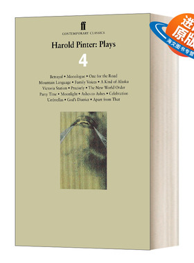 英文原版 Harold Pinter Plays 4 哈罗德·品特戏剧集4 危险女人心 山地语言 家庭之声 英文版 进口英语原版书籍