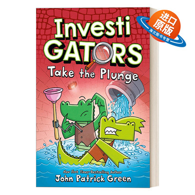 英文原版 InvestiGators Take the Plunge 鳄鱼侦查员2 精装 全彩漫画书绘本 故事图画本 中小学英语课外阅读 英文版 进口英语书籍