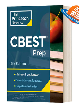 英文原版 Princeton Review CBEST Prep 4th Edition 普林斯顿评论CBEST大学预科备考 第4版 英文版 进口英语原版书籍