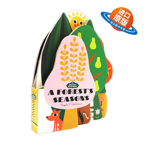 森林四季 英文原版绘本 Bookscape Board Books A Forest's Seasons 异形纸板书 英文版幼儿英语启蒙书籍 进口书儿童外文书