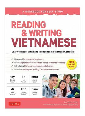 英文原版 Reading and Writing Vietnamese 越南语读写自学练习册 初学者指南 含在线音频 Tuttle 英文版 进口英语原版书籍