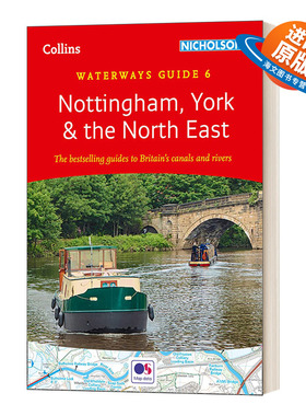 英文原版 Nottingham York and the North 英国约克和诺丁汉南部特伦特河之间的运河 Nicholson Waterways Guides 水道指南 进口
