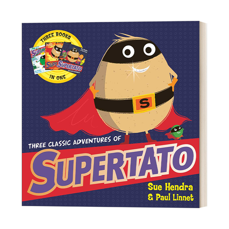 英文原版 Three Classic Adventures of Supertato Featuring Veggies Assemble Run Veggies Run Evil Pea Rules土豆超人系列3合1