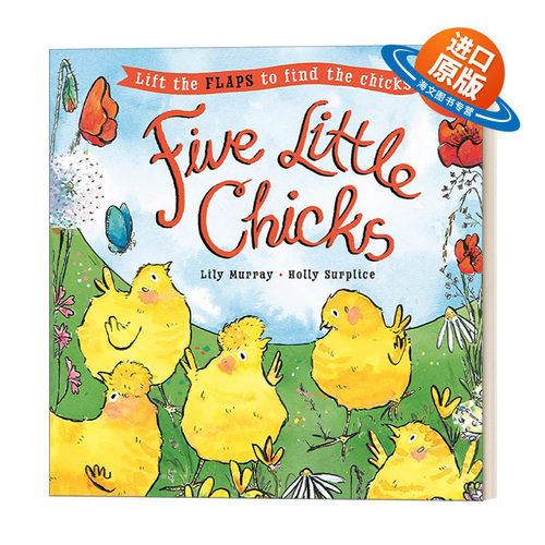 英文原版 Lift and  Flaps Five Little Chicks 五只小鸡 翻翻书 英文版 进口英语原版书籍