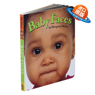 Faces 宝宝脸 低幼启蒙认知纸板书 英文原版 进口英语原版 Baby 英文版 书籍儿童外文书 绘本