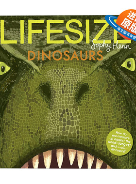 英文原版绘本 Lifesize Dinosaurs 猜猜我有多大之恐龙 动物科普绘本 英文版 进口英语原版书籍