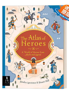 英文原版 The Atlas Of Heroes And Heroines 英雄图集 神话人物英雄们 精装 英文版 进口英语原版书籍