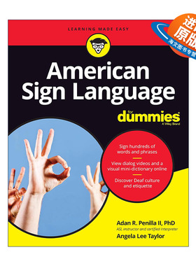 英文原版 American Sign Language for Dummies 美语手语入门 含在线视频 达人迷 英文版 进口英语原版书籍