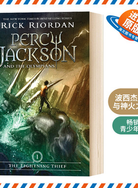 英文原版 Percy Jackson and the Olympians Book One The Lightning Thief 波西杰克逊1 英文版儿童外文书
