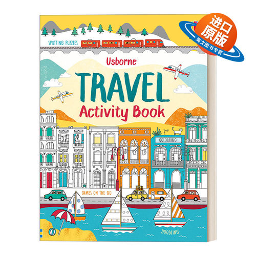 英文原版 Travel Activity Book 旅行活动书 儿童趣味互动游戏 涂色猜谜 英文版 进口英语原版书籍