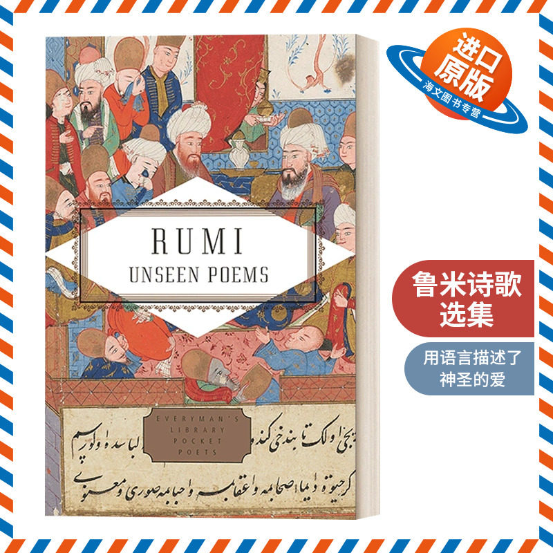 英文原版 Rumi Unseen Poems 鲁米诗歌选集 之前未经翻译过的诗歌精选集 人人图书馆精装收藏版 英文版 进口英语原版书籍