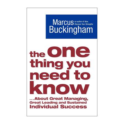 英文原版 The One Thing You Need to Know 告诉你三条一定之规 Marcus Buckingham 英文版 进口英语原版书籍