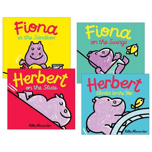 英文原版 Hippo Park Pals 河马公园的伙伴们系列4册 儿童精装绘本 英文版 进口英语原版书籍