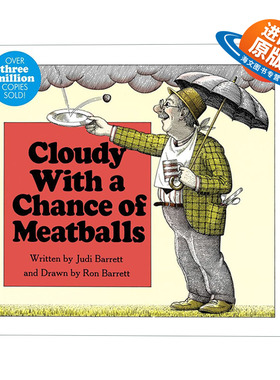 英文原版 Cloudy With a Chance of Meatballs 阴天有时下肉丸 纸板书 英文版 进口英语原版书籍