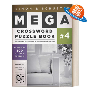 英文原版 Simon & Schuster Mega Crossword Puzzle Book #4 西蒙与舒斯特超级纵横字谜书4 英文版 进口英语原版书籍