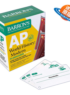 英文原版 AP World History Modern Fifth Edition 巴朗AP 世界历史 备考闪卡 第5版 英文版 进口英语原版书籍