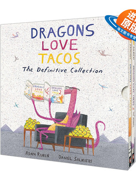 英文原版 Dragons Love Tacos Box Set 爱吃玉米饼的龙2本精装套装 英文版 进口英语原版书籍儿童外文书