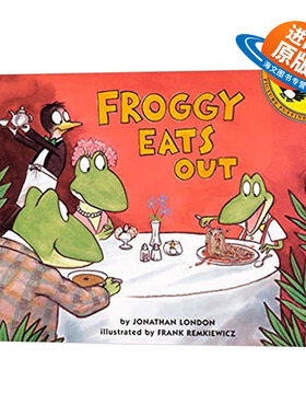 英文原版 Froggy Eats Out 小青蛙弗洛格在外面吃饭 大开绘本 英文版 进口英语原版书籍儿童外文书