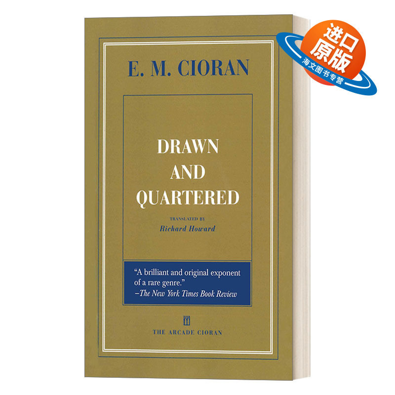 英文原版 Drawn and Quartered 撕裂 萧沆 齐奥朗 Cioran 英文版 进口英语原版书籍