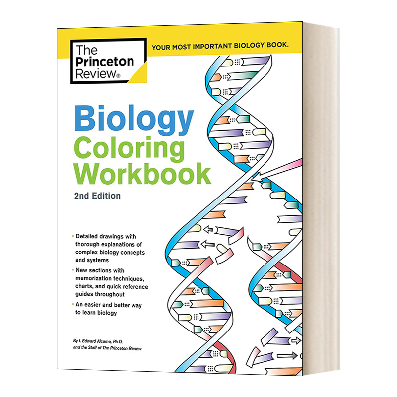 英文原版 Biology Coloring Workbook 2nd Edition 生物着色手册 第二版 一个更容易且更好的方法来学习生物 英文版 进口英语原版