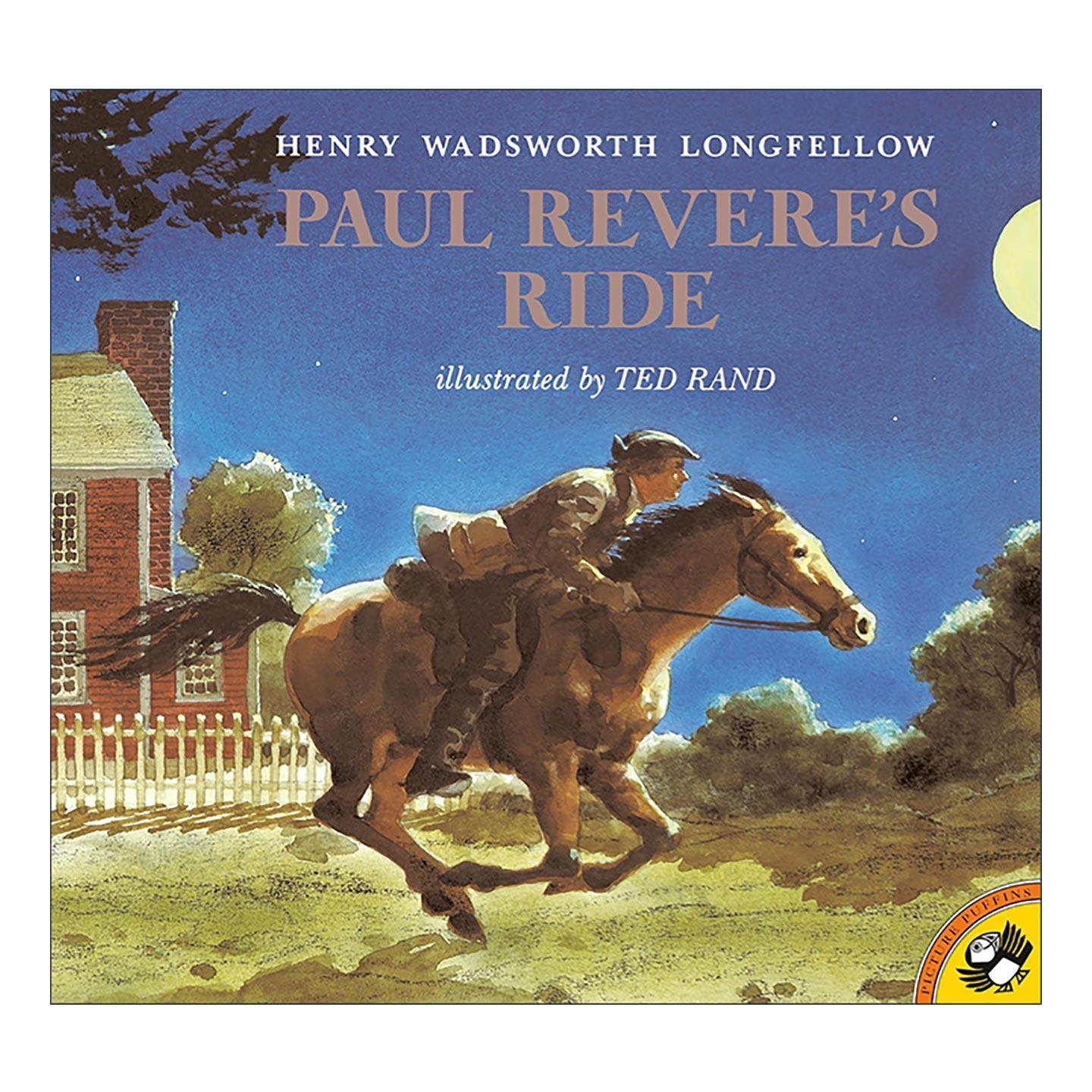 英文原版 Paul Revere's Ride 保罗·里维的午夜之旅 儿童经典诗歌绘本 亨利·沃兹沃思·朗费罗 Ted Rand插画 进口英语原版书籍