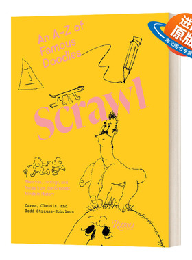 英文原版 精装 Scrawl An A to Z of Famous Doodles 涂鸦设计 从A到Z的著名涂鸦 精装 英文版 进口英语原版书籍