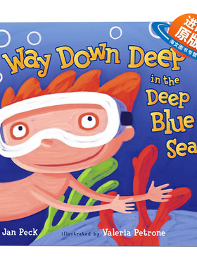 英文原版 Way Down Deep in the Deep Blue Sea 在深蓝色海洋的深处  精装绘本 英文版 进口英语原版书籍